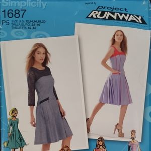 Simplicity 1687 P5, Project Runway, Misses'/Miss Petite Size 12-20, New
